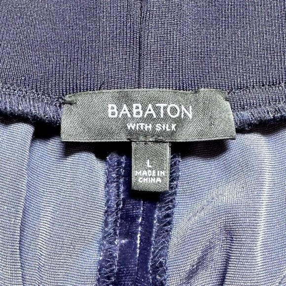 BABATON | Silk Velvet Timothy Pant Joggers in Royal Navy Size L EUC - Picture 6 of 8